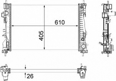 MAGNETI MARELLI 350213129700 -  Радиатор, охлаждение двигателя